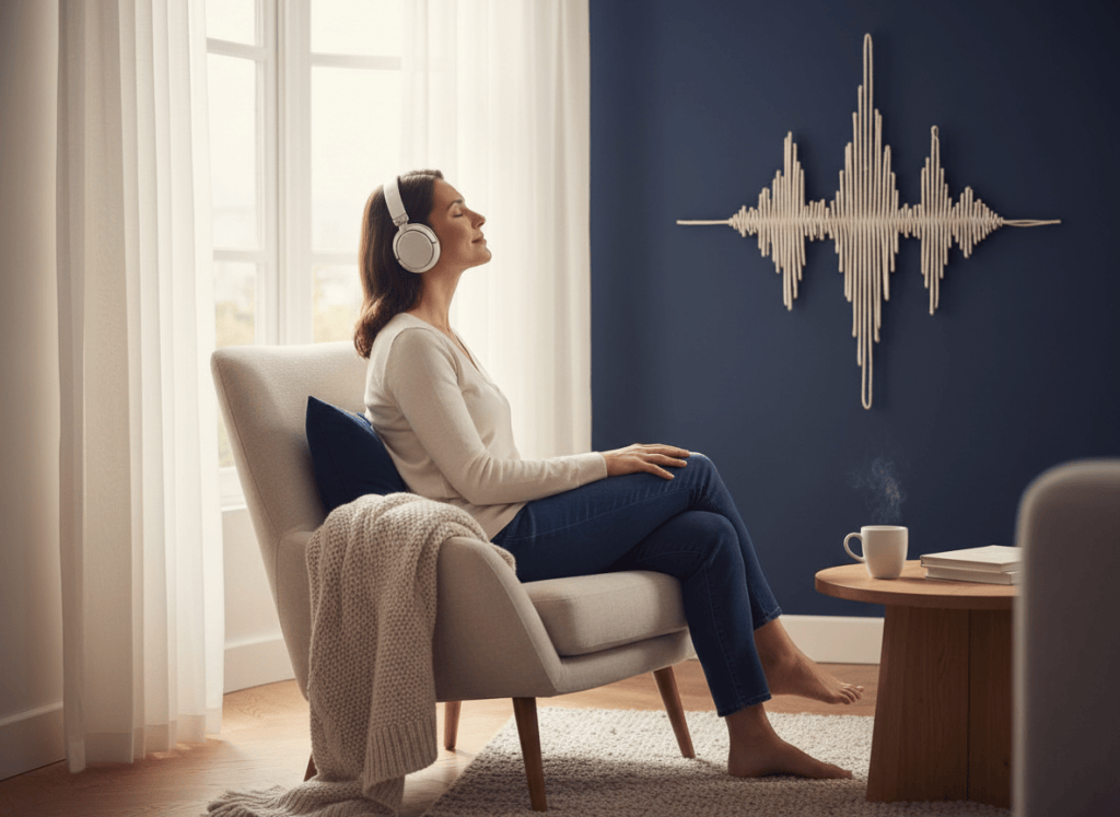 Adulte dans un environnement sonore calme