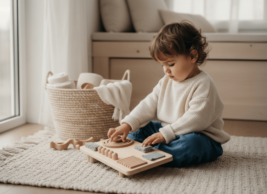 Enfant dans un environnement sensoriel apaisant